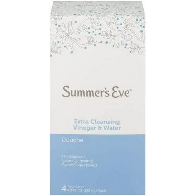 Summer's Eve Douches Extra Cleansing Vinegar and Water, 4 CT (Pack 3