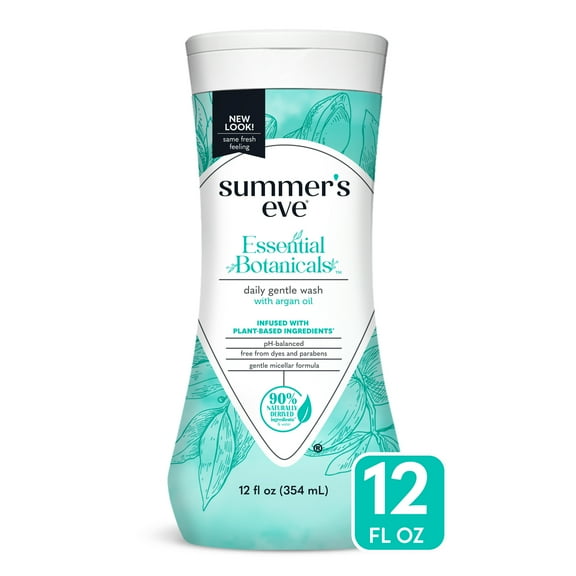 Summer's Eve Essential Botanicals Gentle Wash with Argan Oil, pH Balanced, 12 fl oz