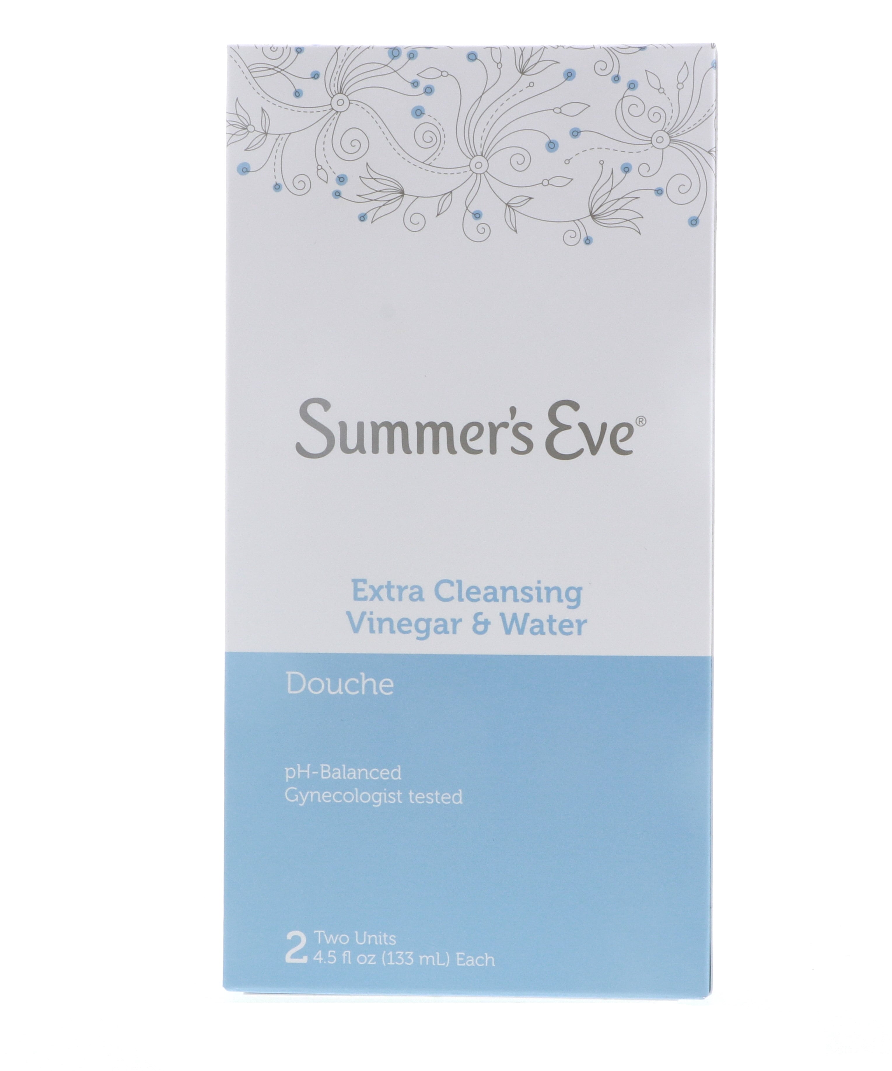 Summer's Eve Extra Cleansing Vinegar & Water Douche, 2 Count, 4.5 oz Each 3 Pack
