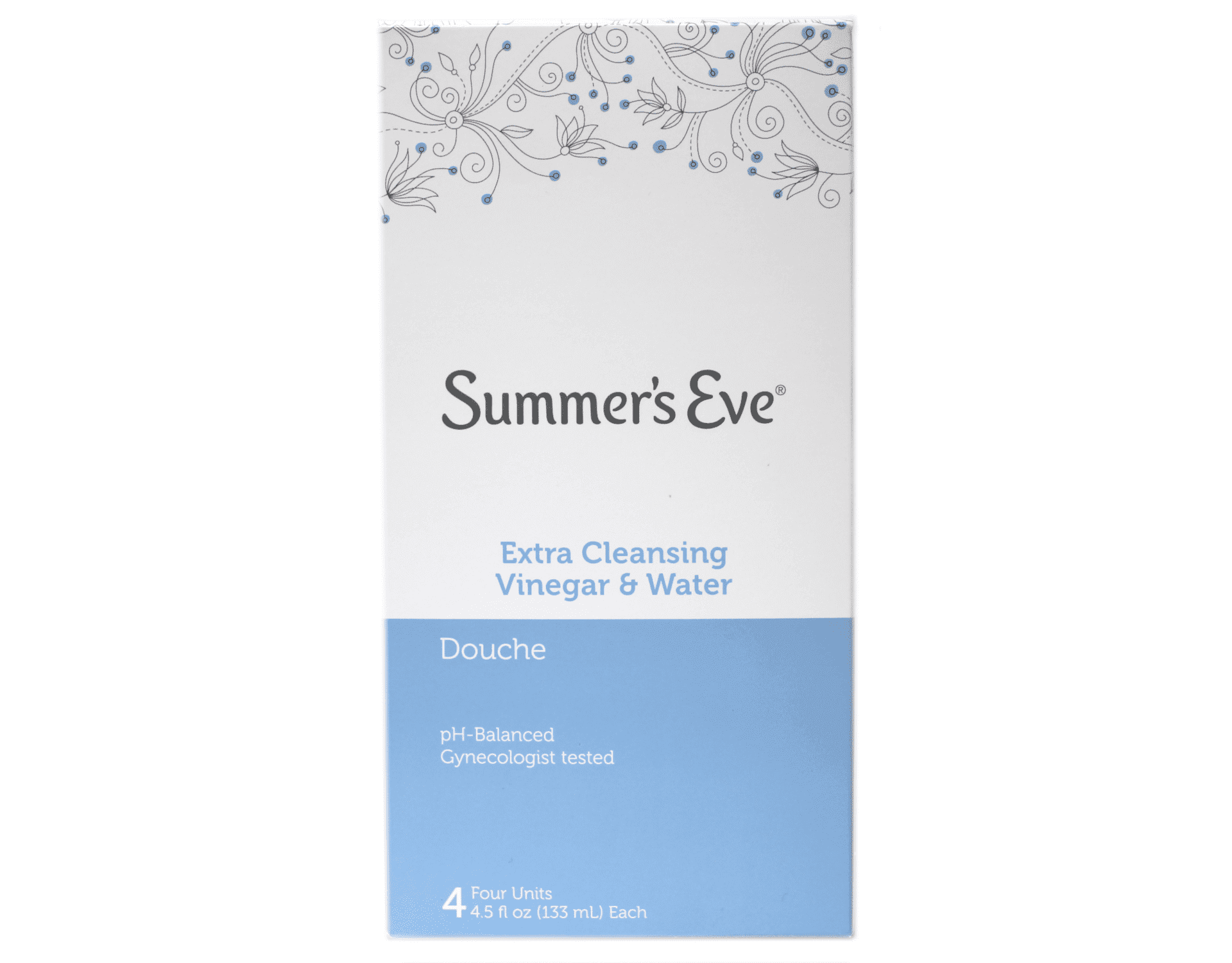 Summer's Eve Extra Cleansing Vinegar and Water Douche 4 Units 4.5 oz each
