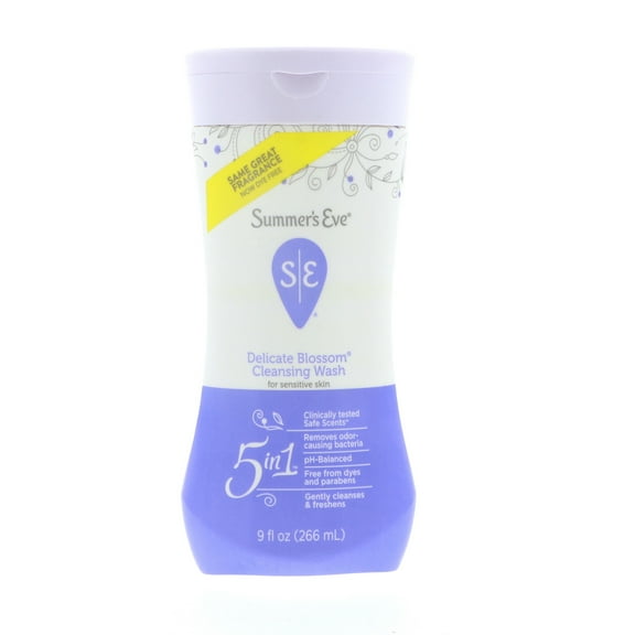 Summer's Eve Feminine Cleansing Wash for Sensitive Skin, Delicate Blossom, 9 oz