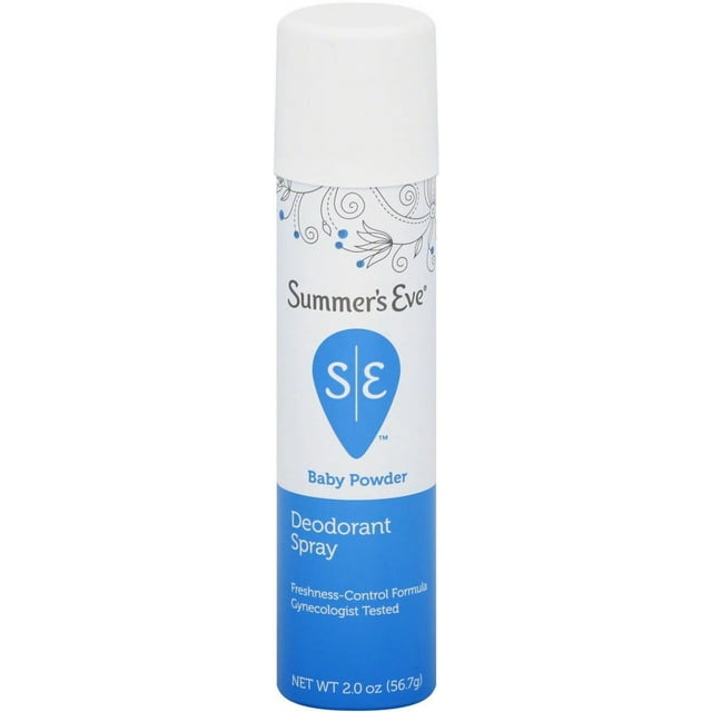 Summer's Eve Feminine Deodorant Spray Baby Powder 2 oz (Pack of 3