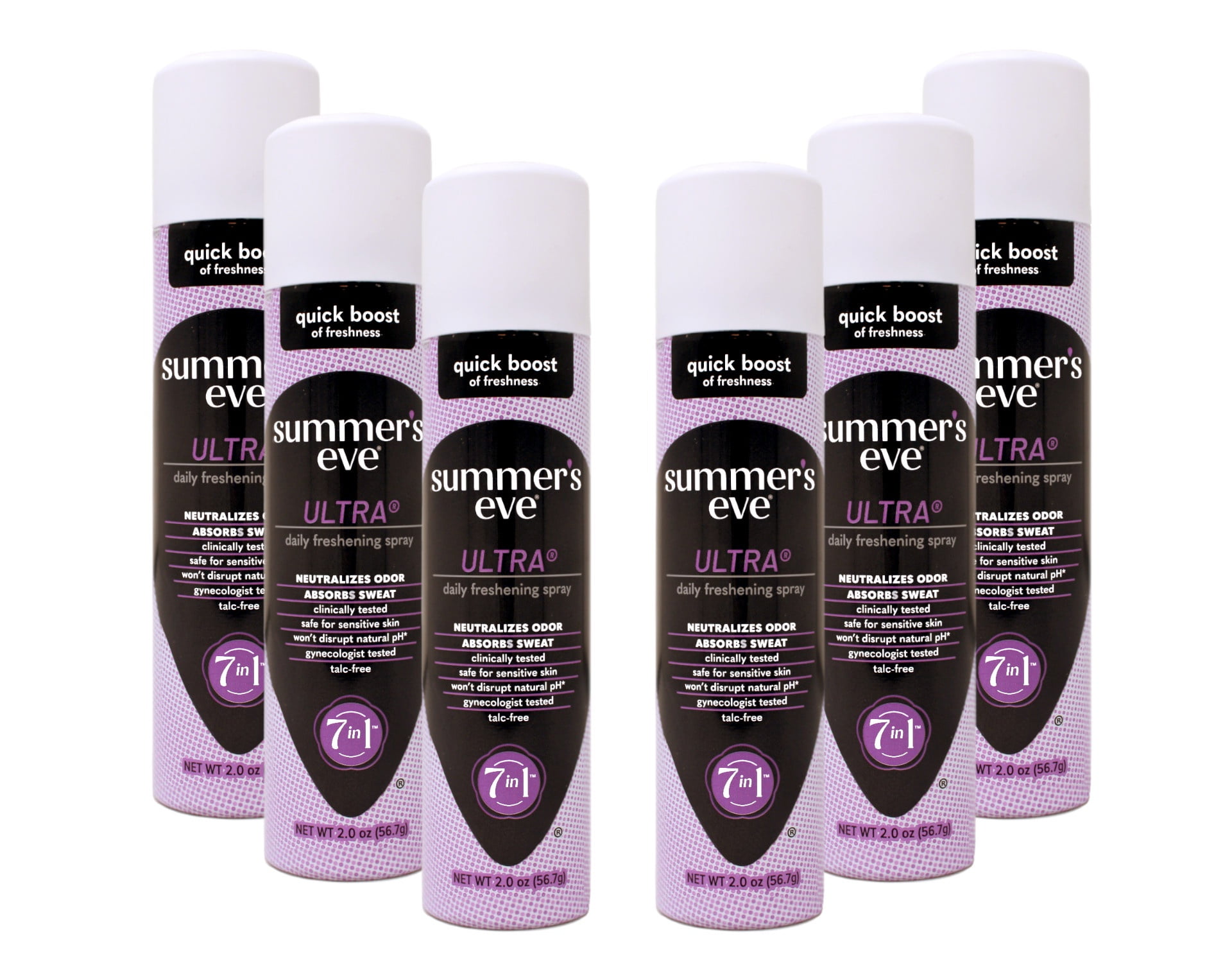 Summer's Eve Feminine Deodorant Spray Ultra Extra Strength 2 oz (Pack of 6)
