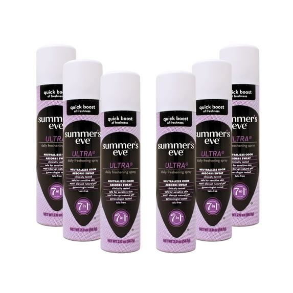 Summer's Eve Feminine Deodorant Spray Ultra Extra Strength 2 oz (Pack of 6)