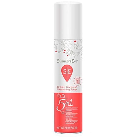 Summer's Eve Freshening Spray Golden Glamour, 2 oz, 6 Pack