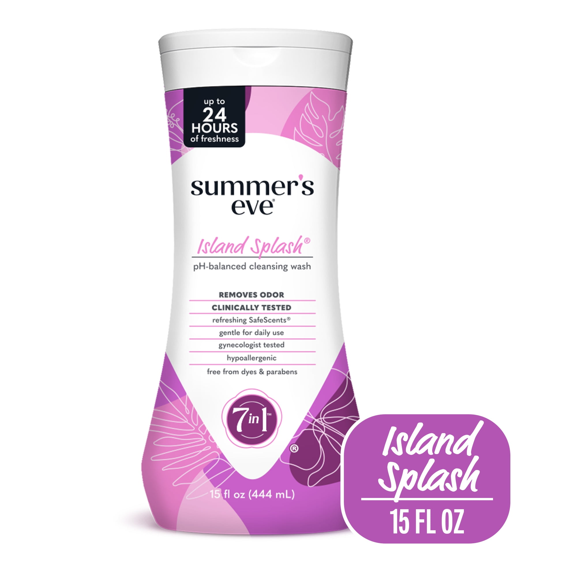 SUMMER'S EVE Summers Eve Island Splash Daily Feminine Wash, Removes Odor, pH Balanced, 15 fl oz