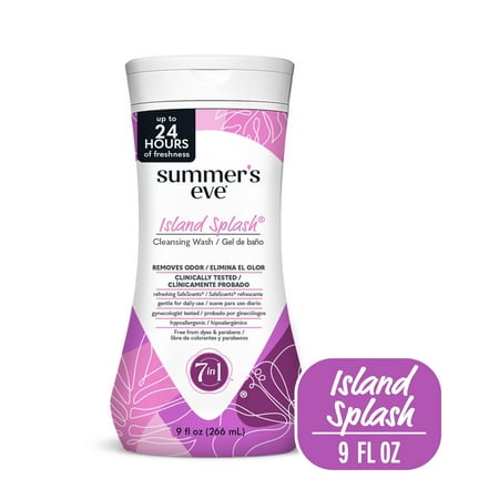 Summer’s Eve Island Splash Daily Feminine Wash, Removes Odor, pH Balanced, 9 fl oz