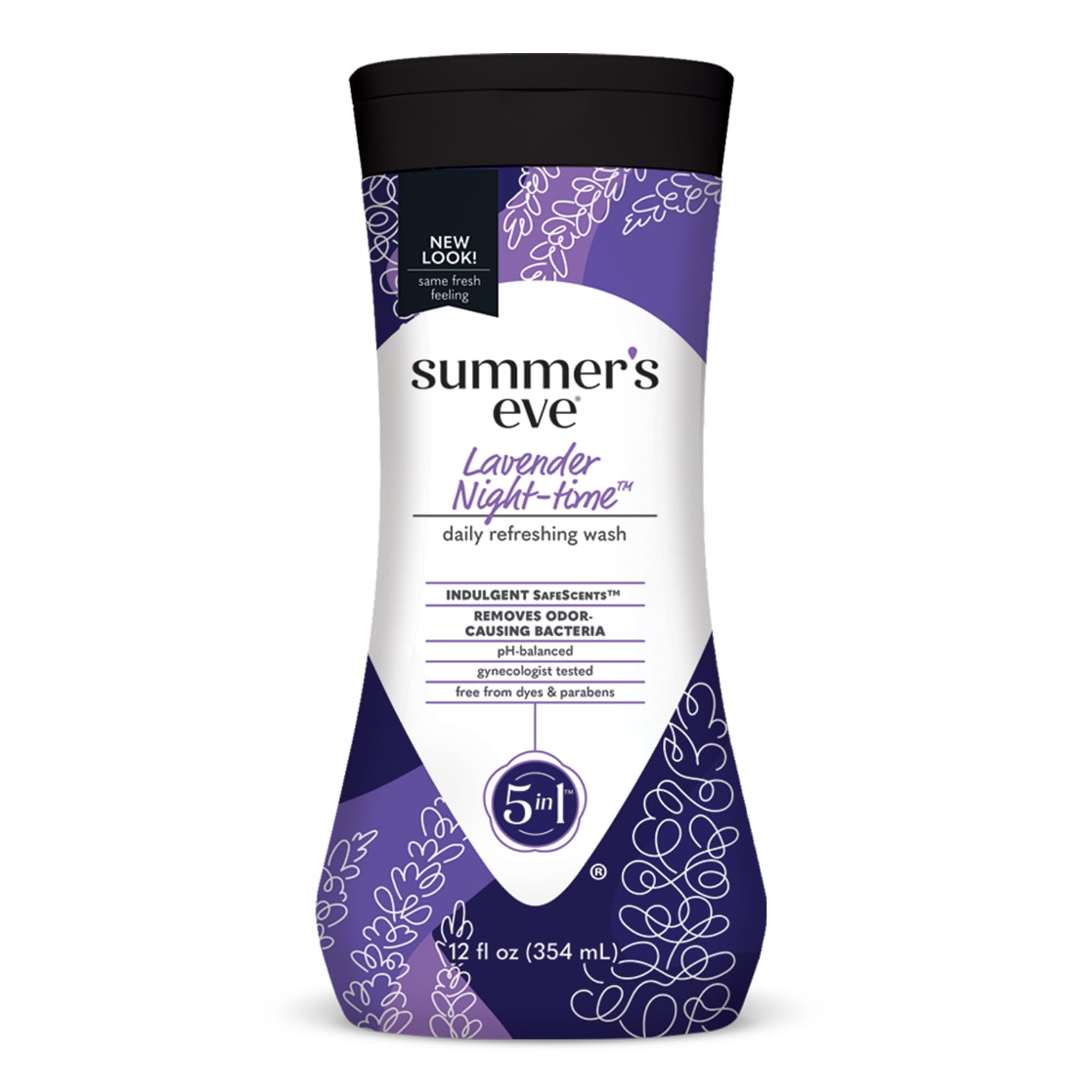Summer's Eve Lavender Night-time Daily Refreshing All Over Feminine  Wash, Removes Odor, Feminine Wash pH Balanced, 12 fl oz