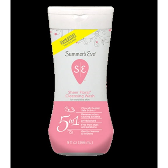 Summer's Eve Sensitive Skin Cleansing Wash Sheer Floral, 9 oz (Pack of 4)