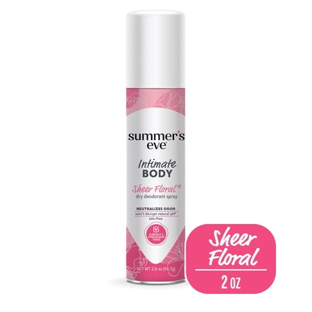 Summer's Eve Sheer Floral Daily Refreshing Feminine Spray, 2 oz