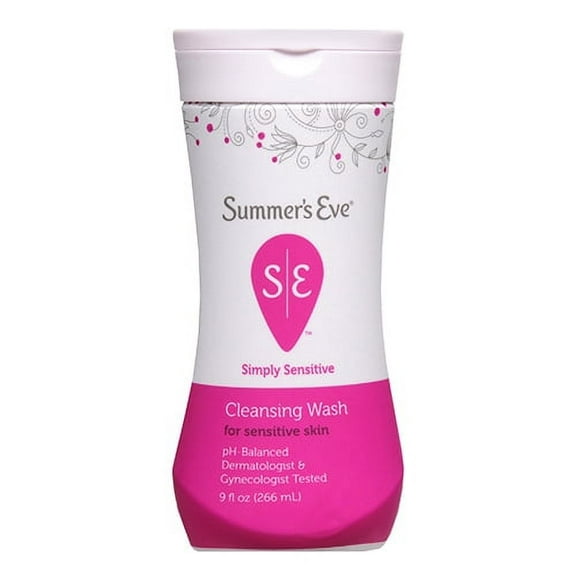 Summer's Eve Simply Sensitive Cleansing Wash for Sensitive Skin, 9 oz 3 Pack