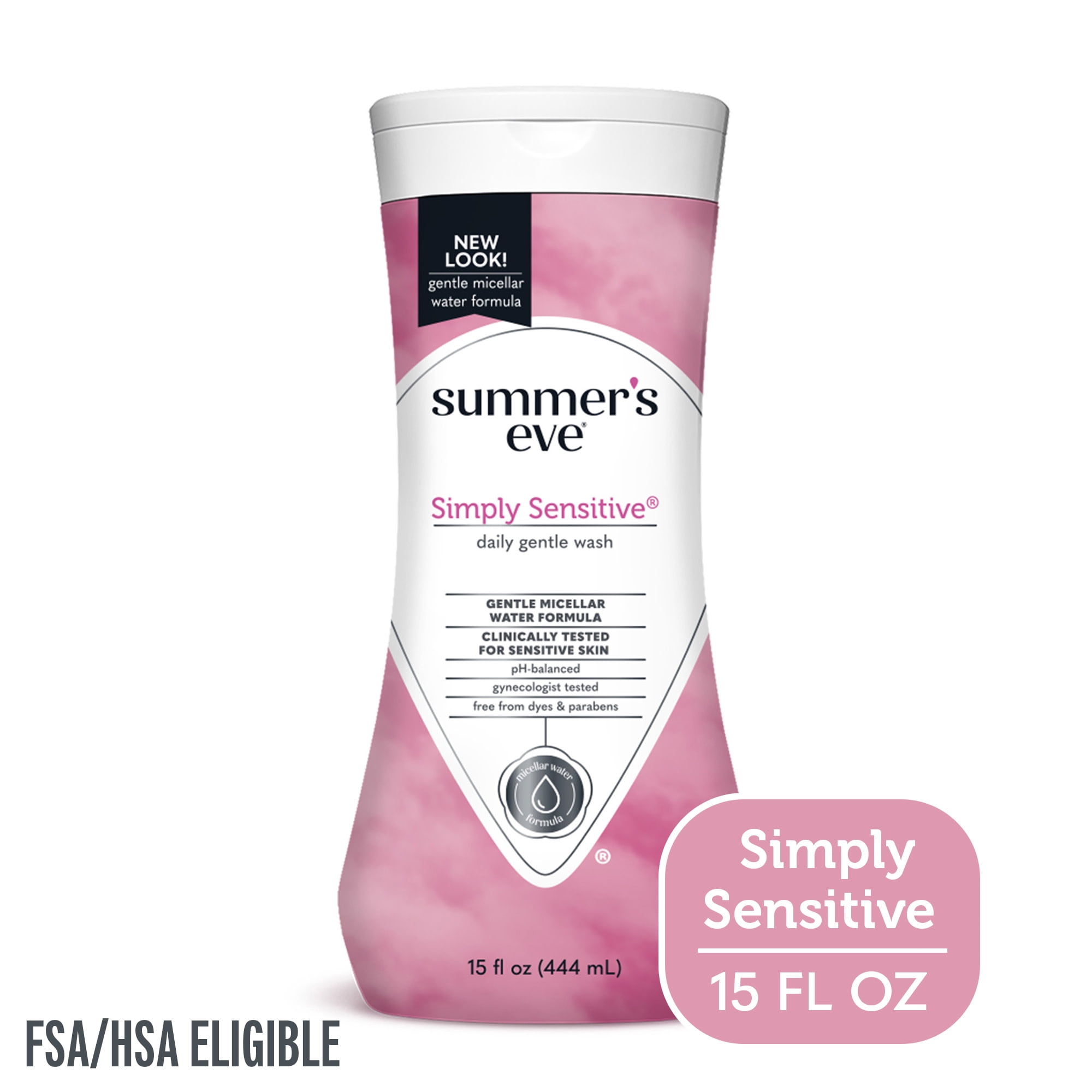 Summer's Eve Summer’s Eve Simply Sensitive Daily Feminine Wash, Removes Odor, pH Balanced, 15 fl oz