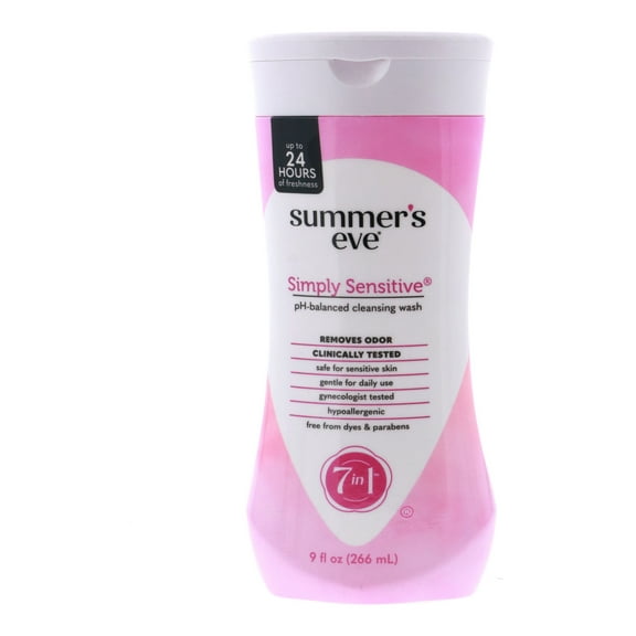 Summer's Eve Simply Sensitive Cleansing Wash for Sensitive Skin, 9 oz 8 Pack