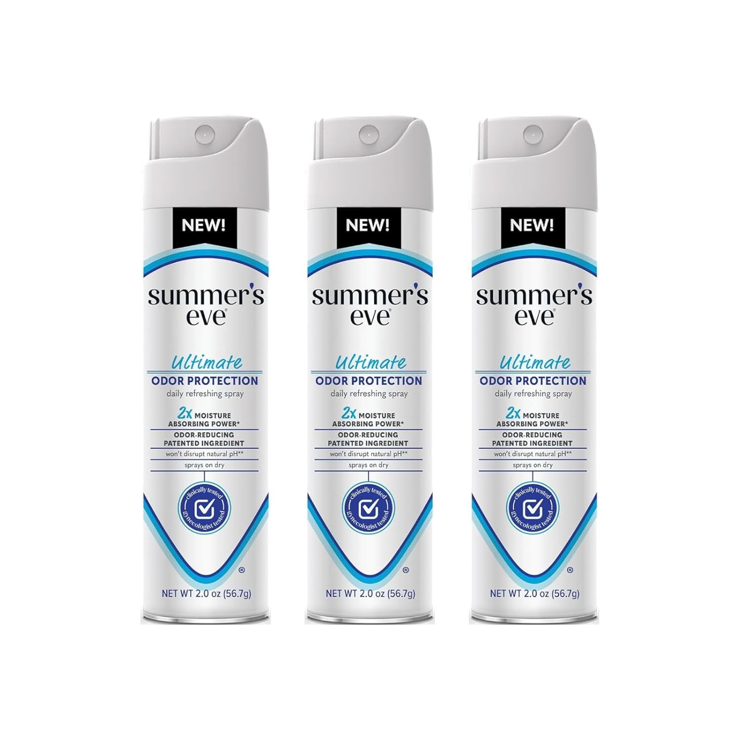 Summer's Eve Ultimate Odor Protection, Feminine Spray 2 oz, 1 CT (3-Pack)