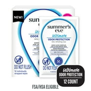 Summer's Eve Ultimate Odor Protection Wipes, 12 Count