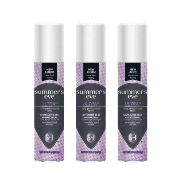Summer's Eve Ultra Daily Freshening Feminine Spray, 7 in 1, Safe for Sensitive Skin, 2 oz, - 3 Pack