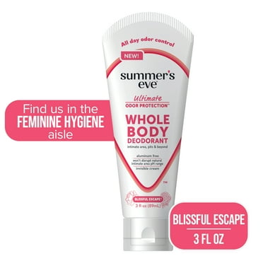Summer's Eve, Whole Body Deodorant for Women, Ultimate Odor Control, Blissful Escape, 3 Fl Oz