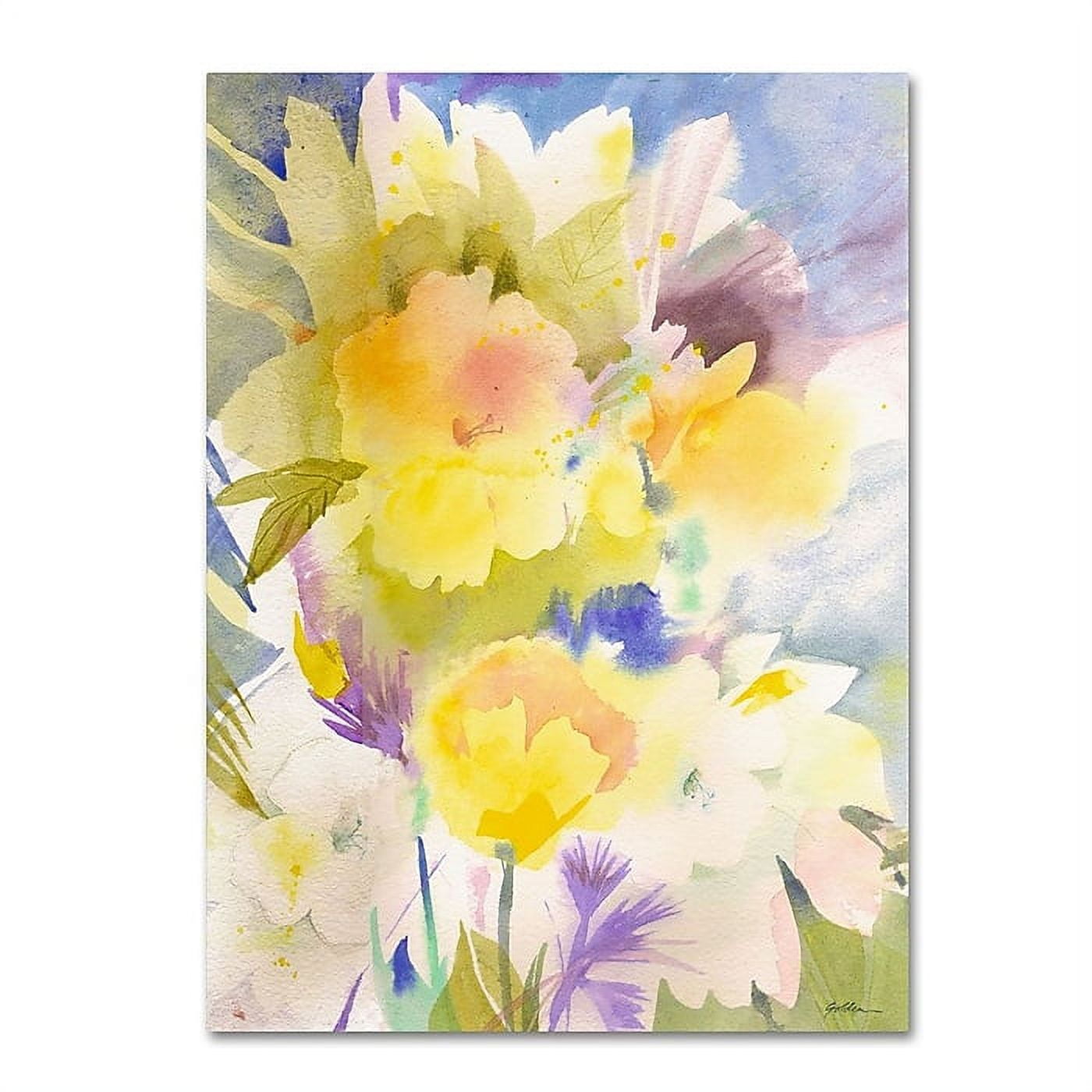 Summer's Yellows Floral Canvas Wall Art, 18" x 24"