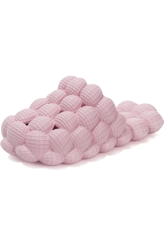 Summer sandals, adult and children's slippers, bubble slide | Super cushioning fun lychee massage cloud slide