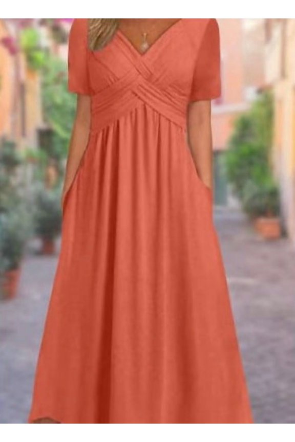 Summer short-sleeve dress, European and American women's fashion, unique dress