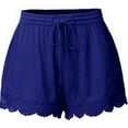thumbnail image 1 of Summer soft solid color lace shorts for women, 1 of 4
