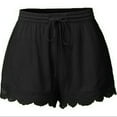 thumbnail image 1 of Summer soft solid color lace shorts for women, 1 of 5