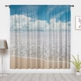 thumbnail image 1 of Summer sun beach art curtains, Modern minimalist Ocean tide Window Curtains, Blackout Curtains Window Drapes Bedroom privacy Decor(Rod Pocket), 1 of 5