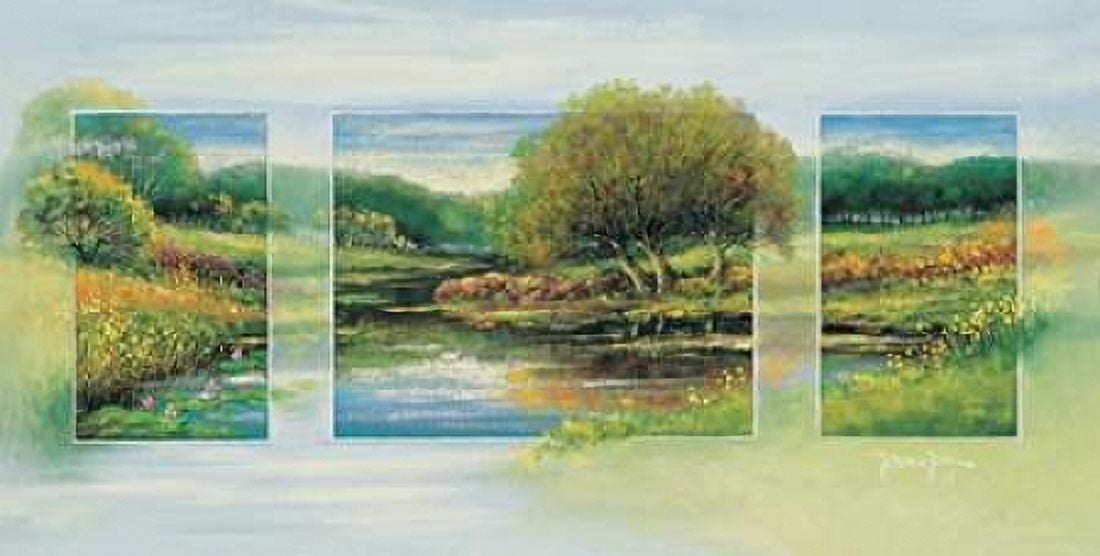Summer triptychon Canvas Art - Johan de Jong (10 x 20)