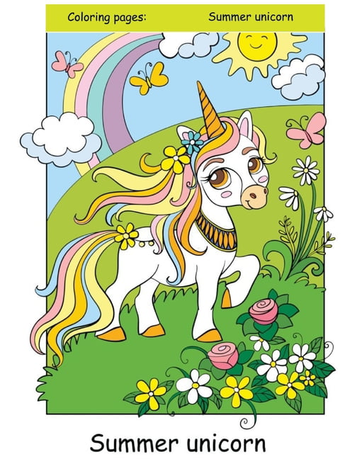 Unicorn Scissor Skills for kids ages 4-8: Unicorn Activity Coloring Book  for Kids by Azul, Portimao 