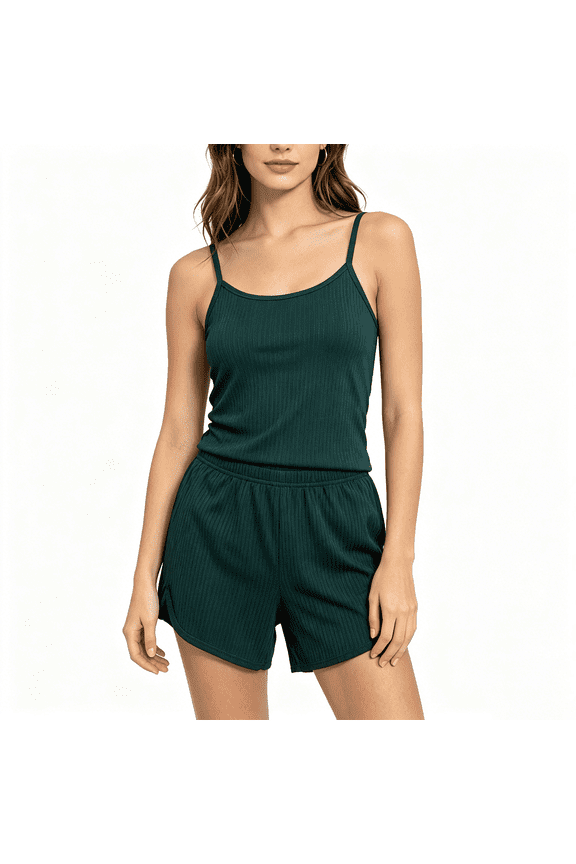 Strappy Sexy Women's Vest and Shorts Set