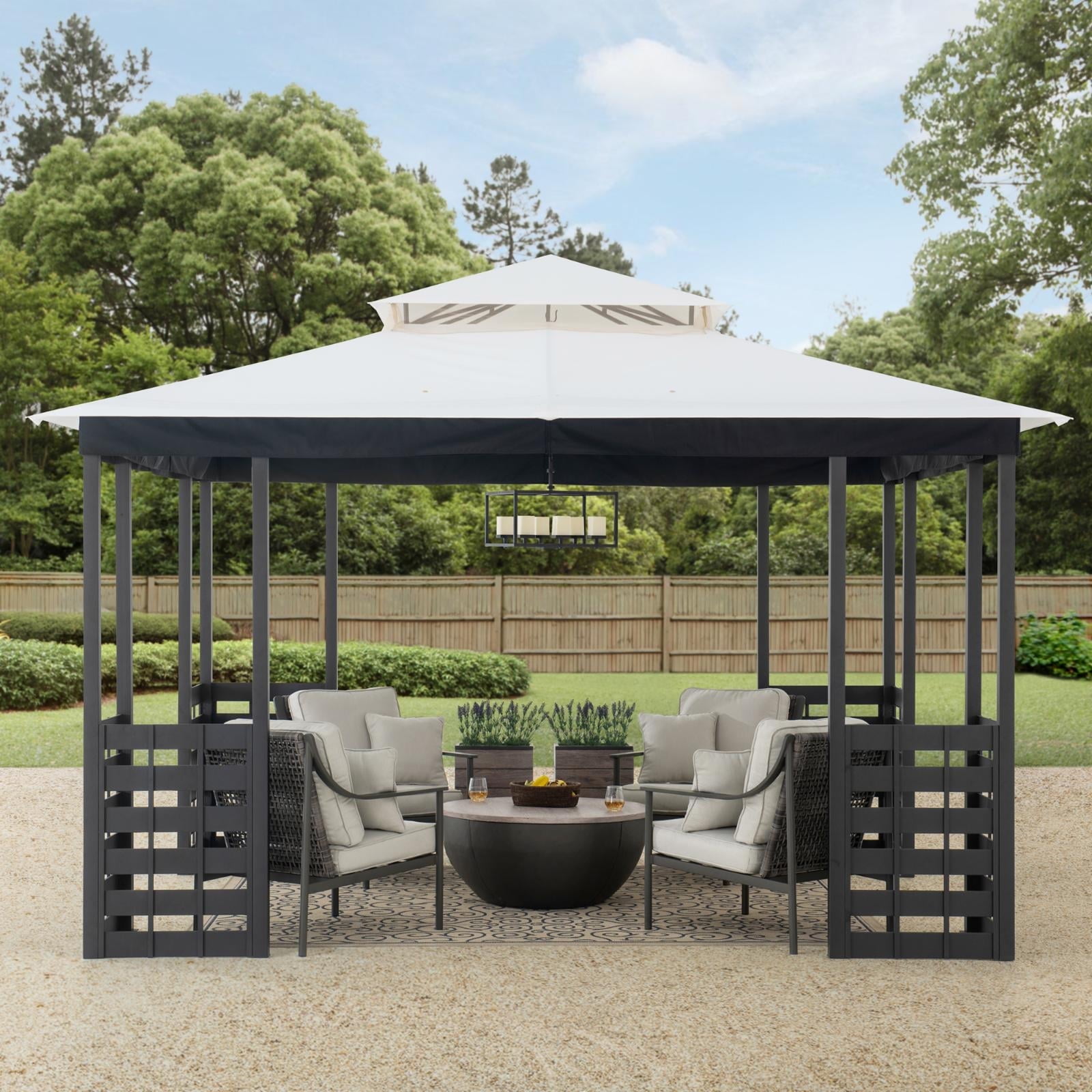 SummerCove Brook Park 11 ft. x 13 ft. 2-Tier Soft Top Gazebo-White
