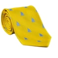 thumbnail image 1 of SummerTies Catboat Necktie - Yellow, Woven Silk, Kids Length, 1 of 1