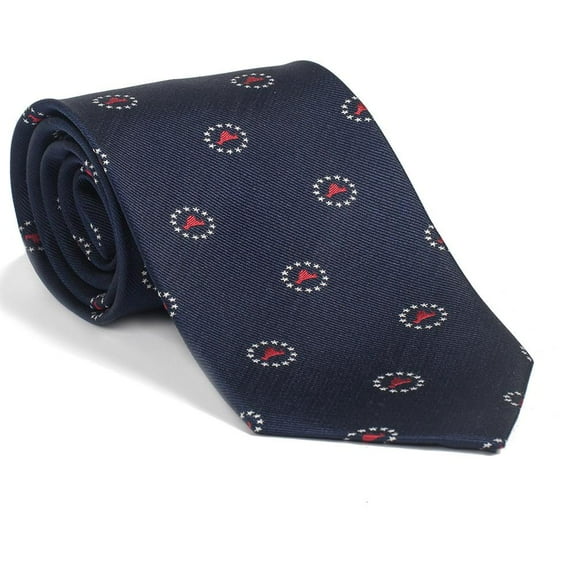 SummerTies Martha's Vineyard 4th of July Necktie - Navy, Woven Silk, Extra Long