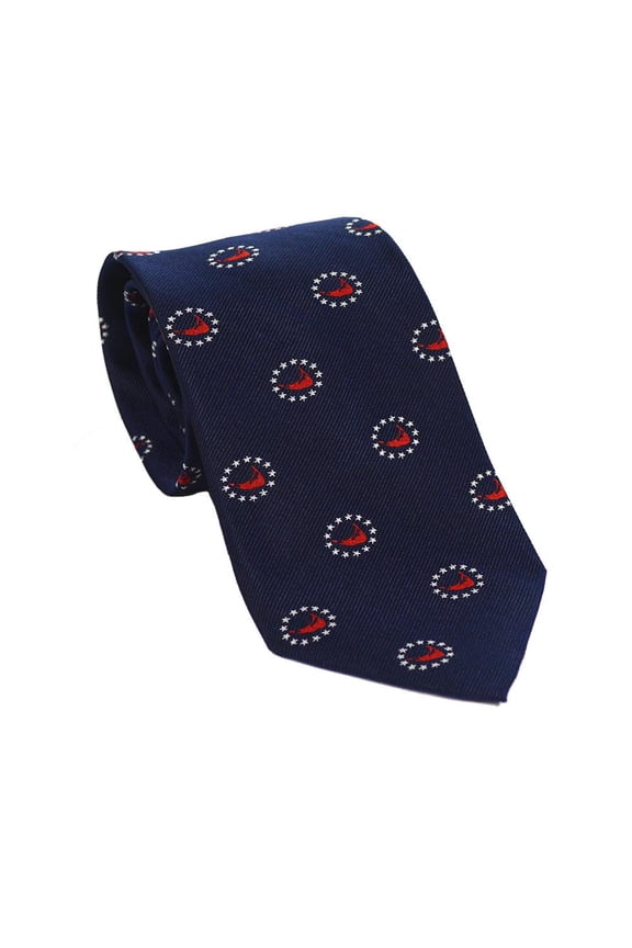 Nantucket 4th of July Necktie - Navy, Woven Silk, Kids Length