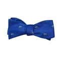 thumbnail image 1 of SummerTies Palm Tree Bow Tie - Blue, Woven Silk, Adult Tie Yourself Bow Tie, 1 of 1
