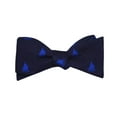 thumbnail image 1 of SummerTies Sailboat Bow Tie - Blue on Navy, Woven Silk, Adult Tie Yourself Bow Tie, 1 of 1