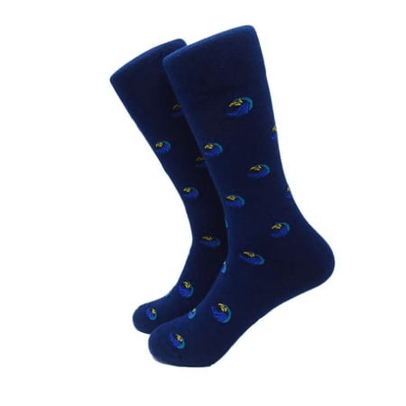 SummerTies Salve Regina University Seahawk Logo Socks - on Navy, Officially Licensed