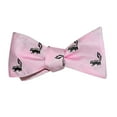 thumbnail image 1 of SummerTies Skunk Bow Tie - Pink, Woven Silk, Adult Tie Yourself Bow Tie, 1 of 1