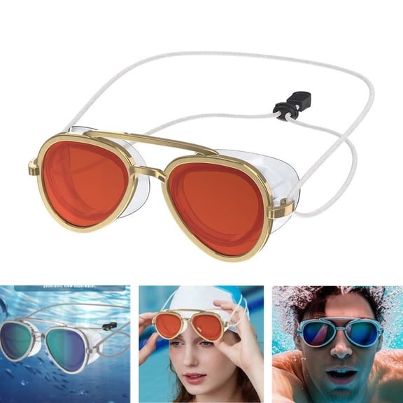 SummerVibe Reflective Swim Goggles, Anti-Fog Swimming Goggles,Anti-Glare Red Lenses, UV Protection & Leak-Proof Design, Comfortable Water Eyewear for Beach Pool & Water Activities(Red)