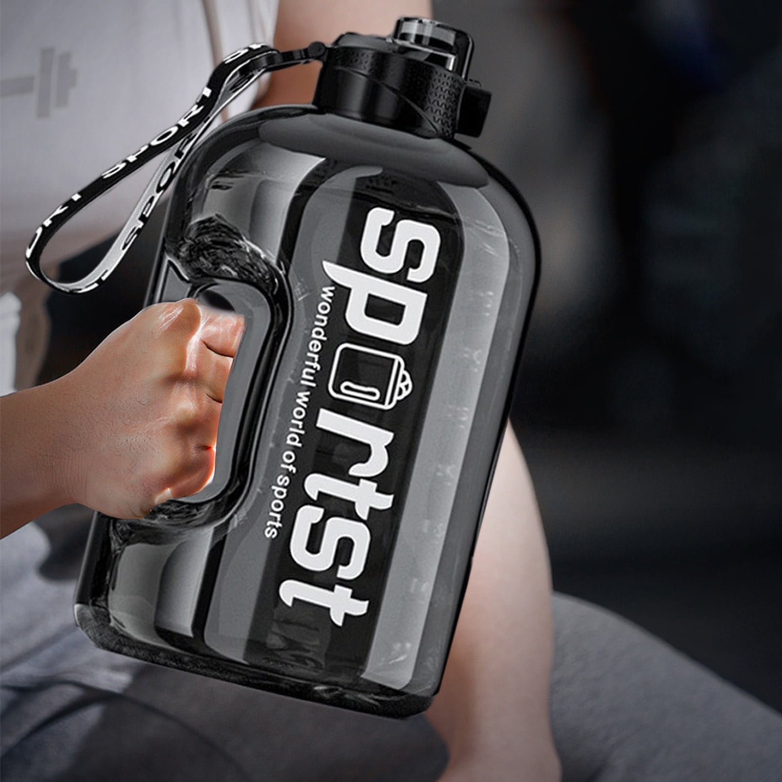 135 oz Water Bottle 2 in 1 Lid, 1 Gallon Water Bottle