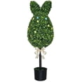 thumbnail image 1 of Summercome 2.5ft Bunny Shaped Boxwood Topiary with Plastic Planter Pot,Bunny Topiary with Bow,UV-Resistant Easter Home Decor for Porch,Outdoor Indoor Spring Rabbit Artificial Topiary Tree(Bunny), 1 of 8