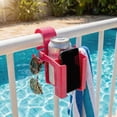 thumbnail image 1 of Summercome 3-in-1 Poolside Cup Holder Sturdy Durable Above Ground Pool Accessories for Above Ground Pools Cup Holder for Phone Drinks Pool Fits 2 Inches or Thinner Round Top Bars, Blue, 1 of 7