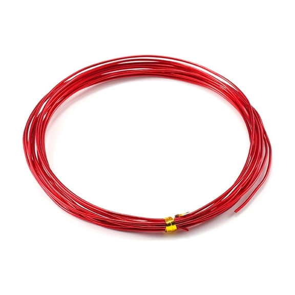 Summercome 3mm Red Aluminum Craft Wire, 6.5 Feet 9 Gauge Bendable Anodized Metal Wire for Sculpting, Jewelry Making, Armature Making, Wire Weaving and Wrapping, Red