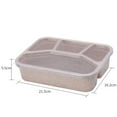 thumbnail image 1 of Summercome 4 Pack Bento Lunch Box, Reusable 4 Compartment Lunch Containers for Adults, BPA Free Plastic Divided Food Meal Prep Containers for Work and Travel (Beige), 1 of 9