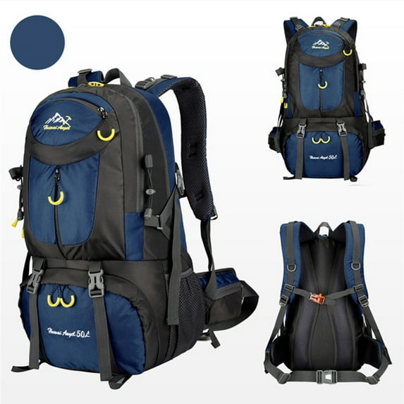 Summercome 50L Hiking Backpack, Water Resistant Lightweight Hiking Backpack, 45+5L Large Capacity Outdoor Sport Daypack, Travel Bag for Camping Climbing Touring, (No Shoe Compartment, Navy)