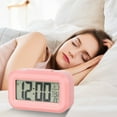 thumbnail image 1 of Summercome Alarm Clock with Large Display, Digital Alarm Clock with Day and Date, Temperature Display, 12/24H Switching Display, Snooze Model, Alarm Clock for Kids, Office, Table, Nightstand (Pink), 1 of 9