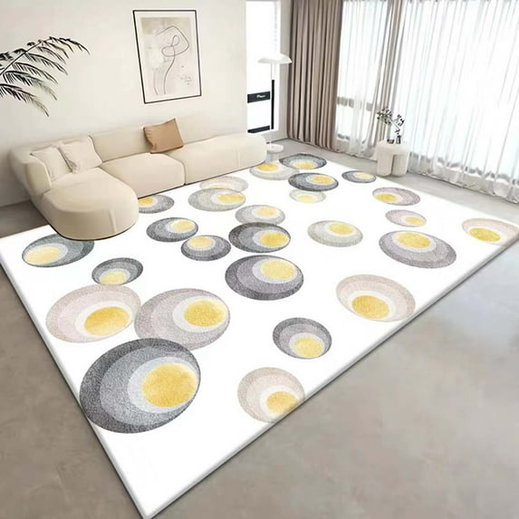 Summercome Area Rug Living Room Rugs,Simplicity Indoor Abstract Art Soft Fluffy Large Carpet with Low Shaggy for Bedroom Dining Room Home Office Decor Under Kitchen Table Washable (32"x64")