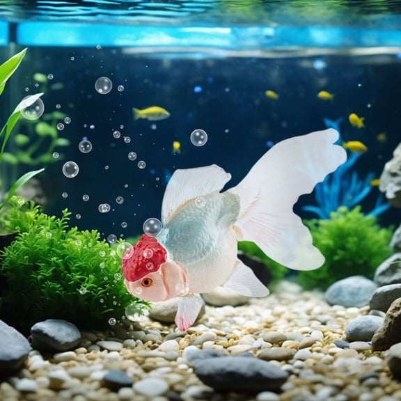 Summercome Artificial Fake Goldfish, Artificial Aquarium Fake Fish for Pond Swimming Plastic Fish Realistic Moving Yellow Red Goldfish Floating Goldfish Decoration, Style 06