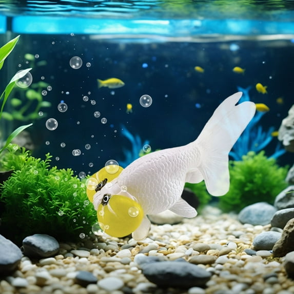 Summercome Artificial Fake Goldfish, Artificial Aquarium Fake Fish for Pond Swimming Plastic Fish Realistic Moving Yellow Red Goldfish Floating Goldfish Decoration, Style 04
