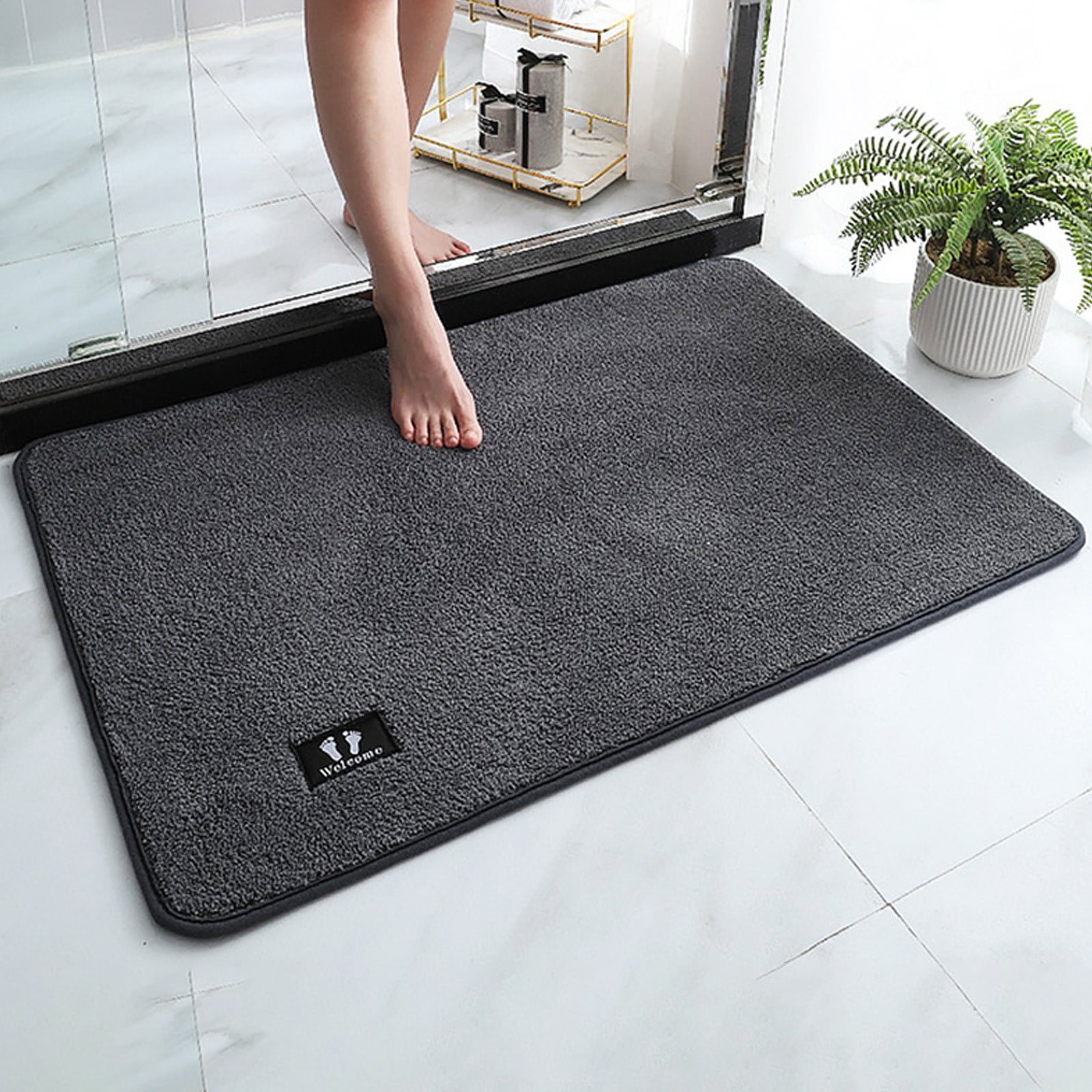 Summercome Bath Mat Rug Rubber Back, Non Slip, Quick Dry, Super ...